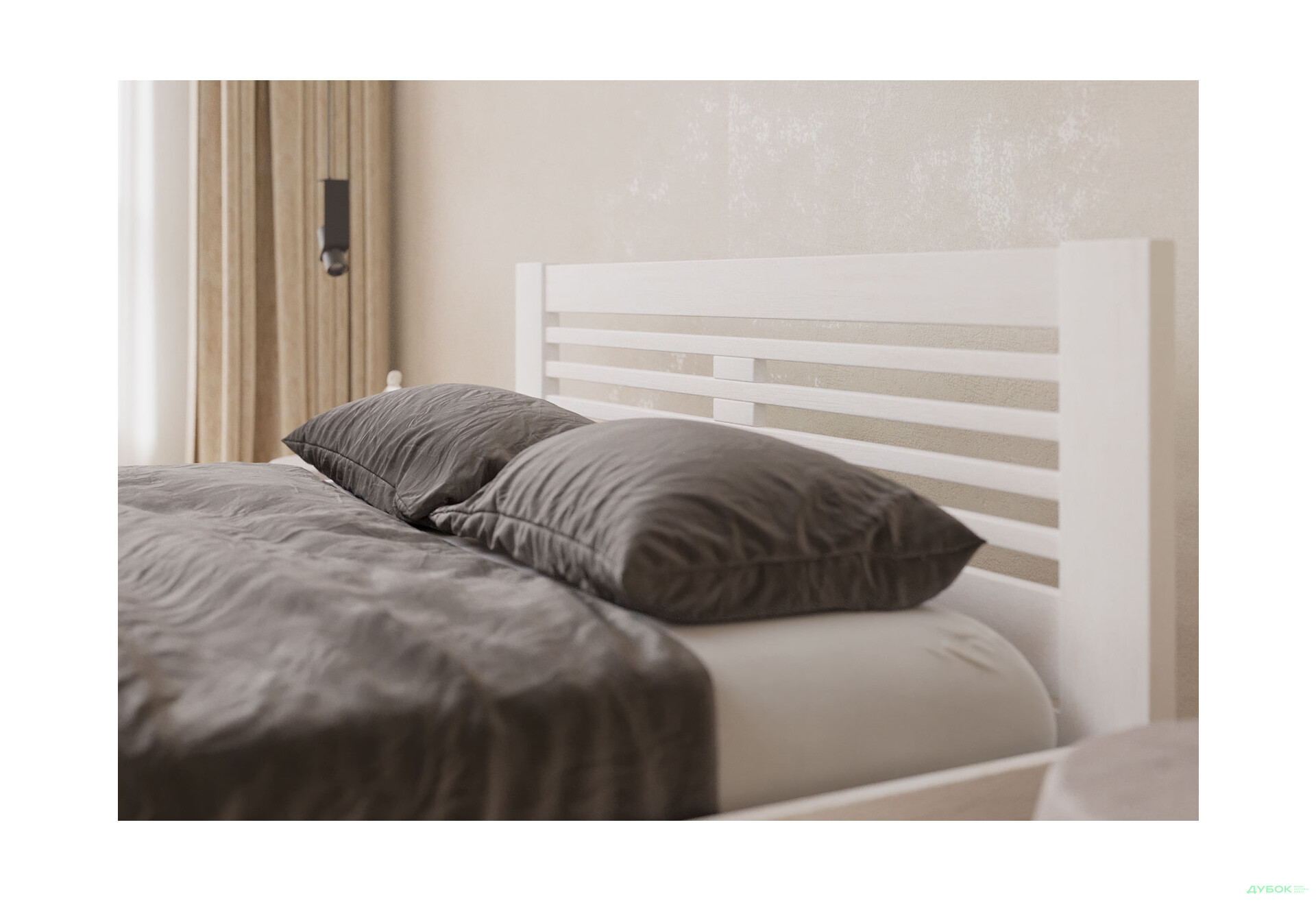 Ліжко Arbor Drev Шопен 120х200, бук, білий - Зображення 4 Зображення 4 - Ліжко Arbor Drev Шопен 120х200, бук, білий