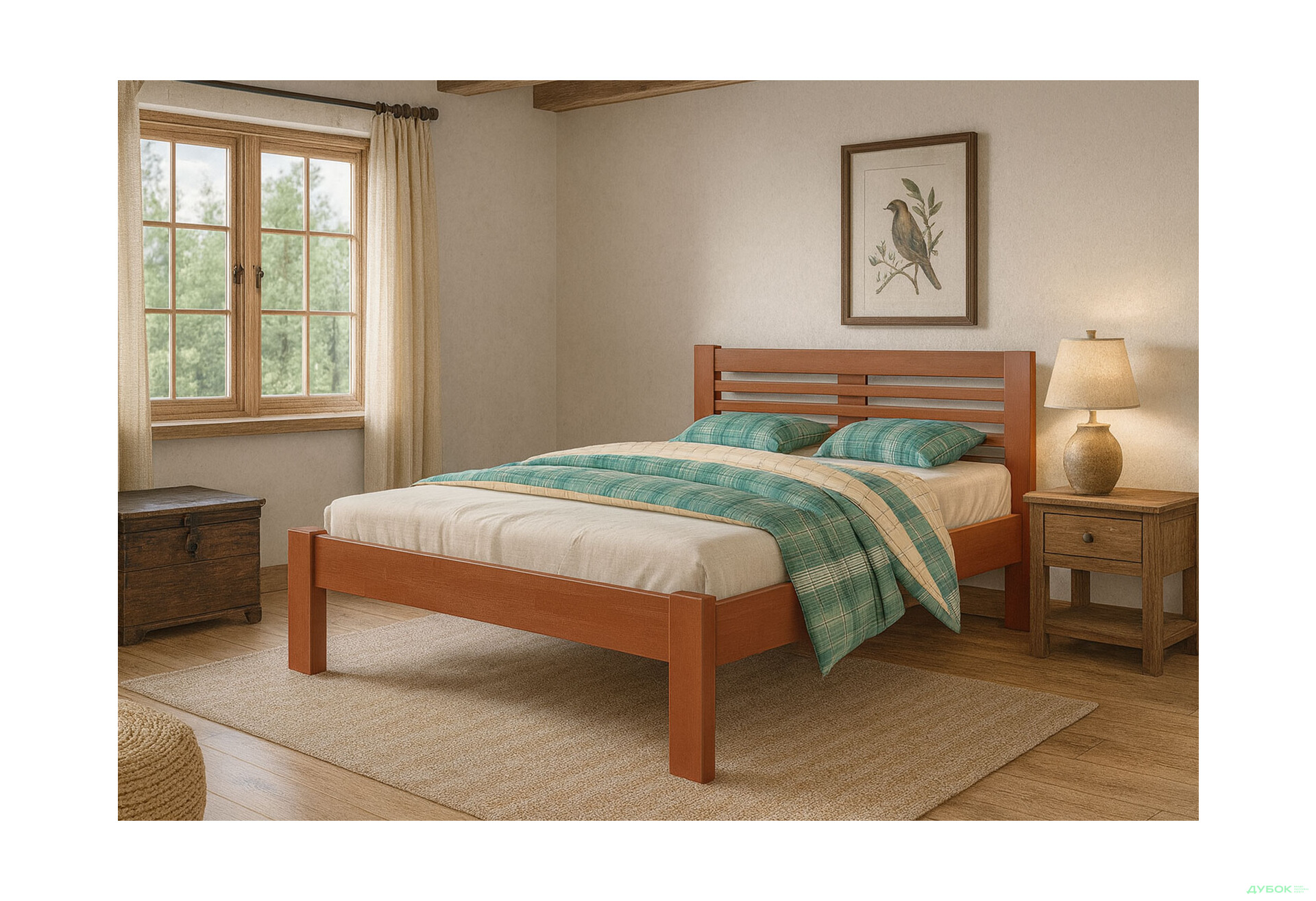 Изображение 2 - Кровать Arbor Drev Шопен 140х200, сосна, яблоня локарно