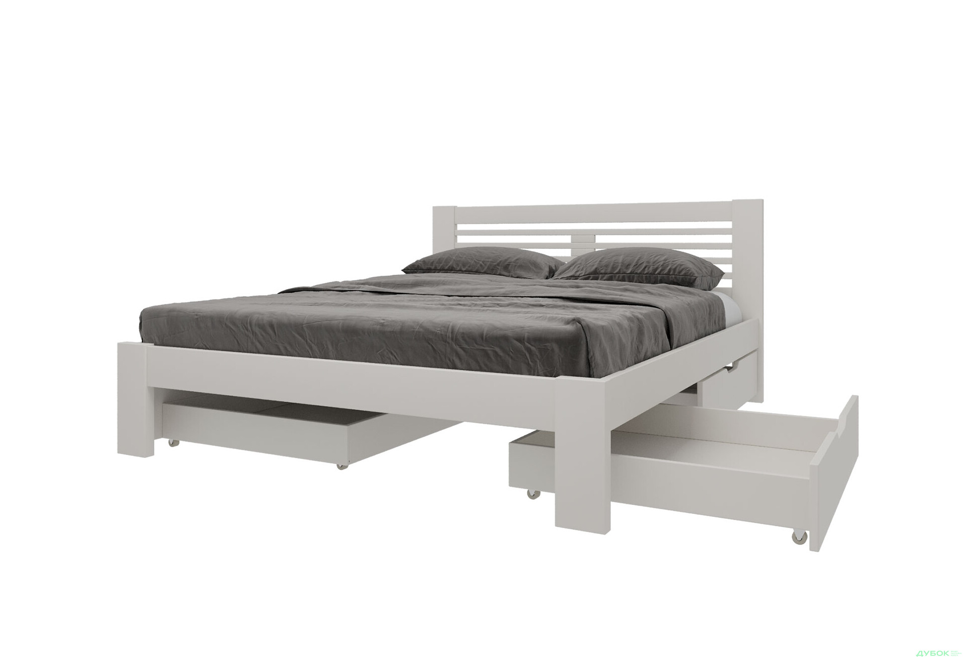 Ліжко Arbor Drev Шопен 180х200, бук, білий - Зображення 3 Зображення 3 - Ліжко Arbor Drev Шопен 180х200, бук, білий