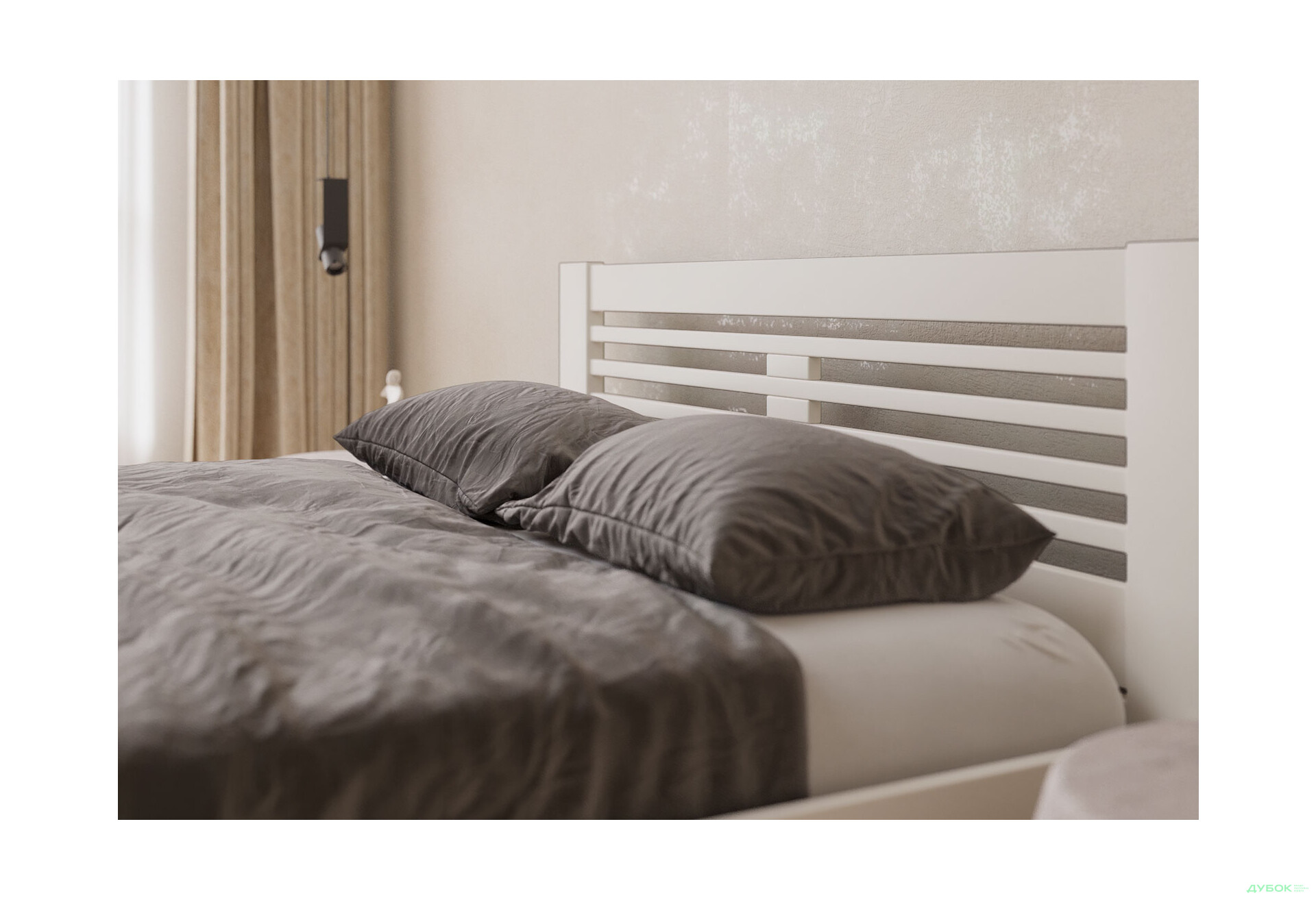 Ліжко Arbor Drev Шопен 180х200, бук, білий - Зображення 5 Зображення 5 - Ліжко Arbor Drev Шопен 180х200, бук, білий