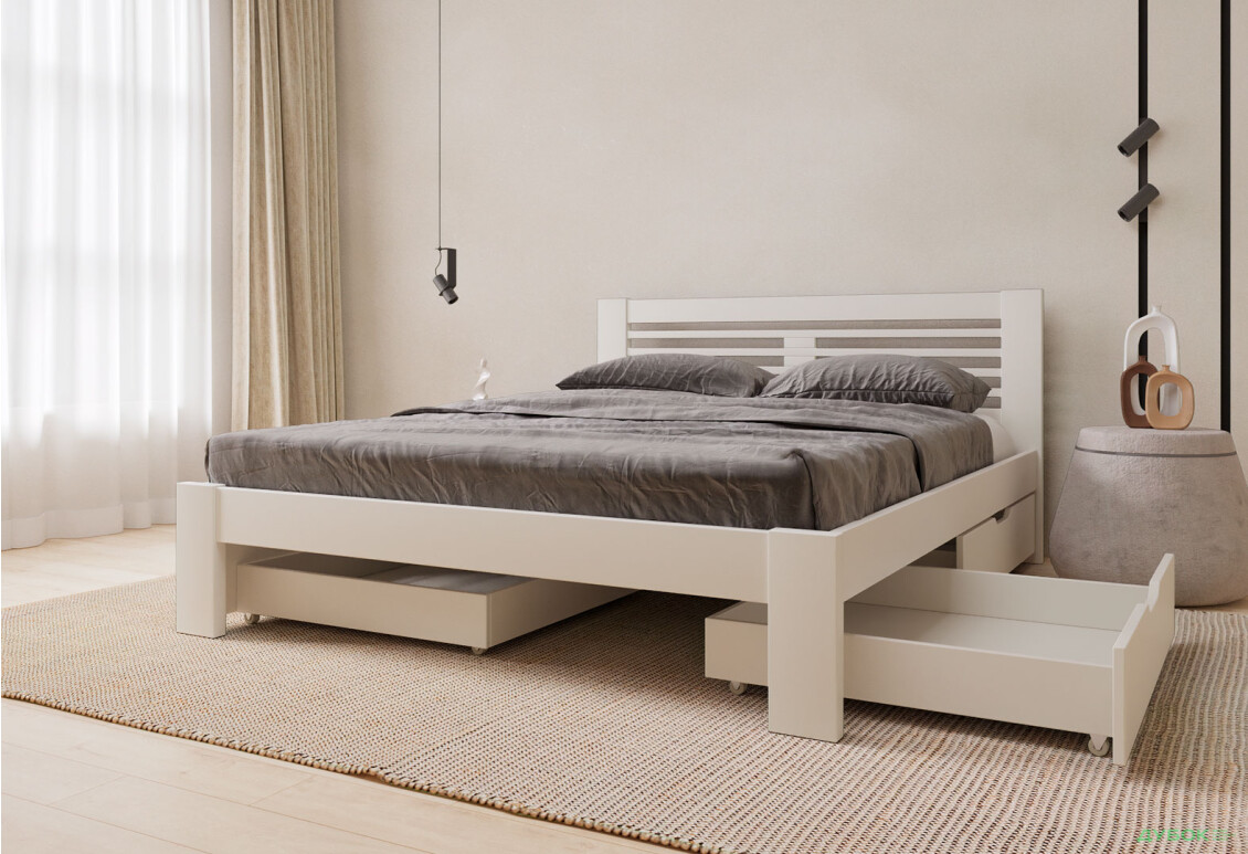 Ліжко Arbor Drev Шопен 180х200, бук, білий - Зображення 6 Зображення 6 - Ліжко Arbor Drev Шопен 180х200, бук, білий