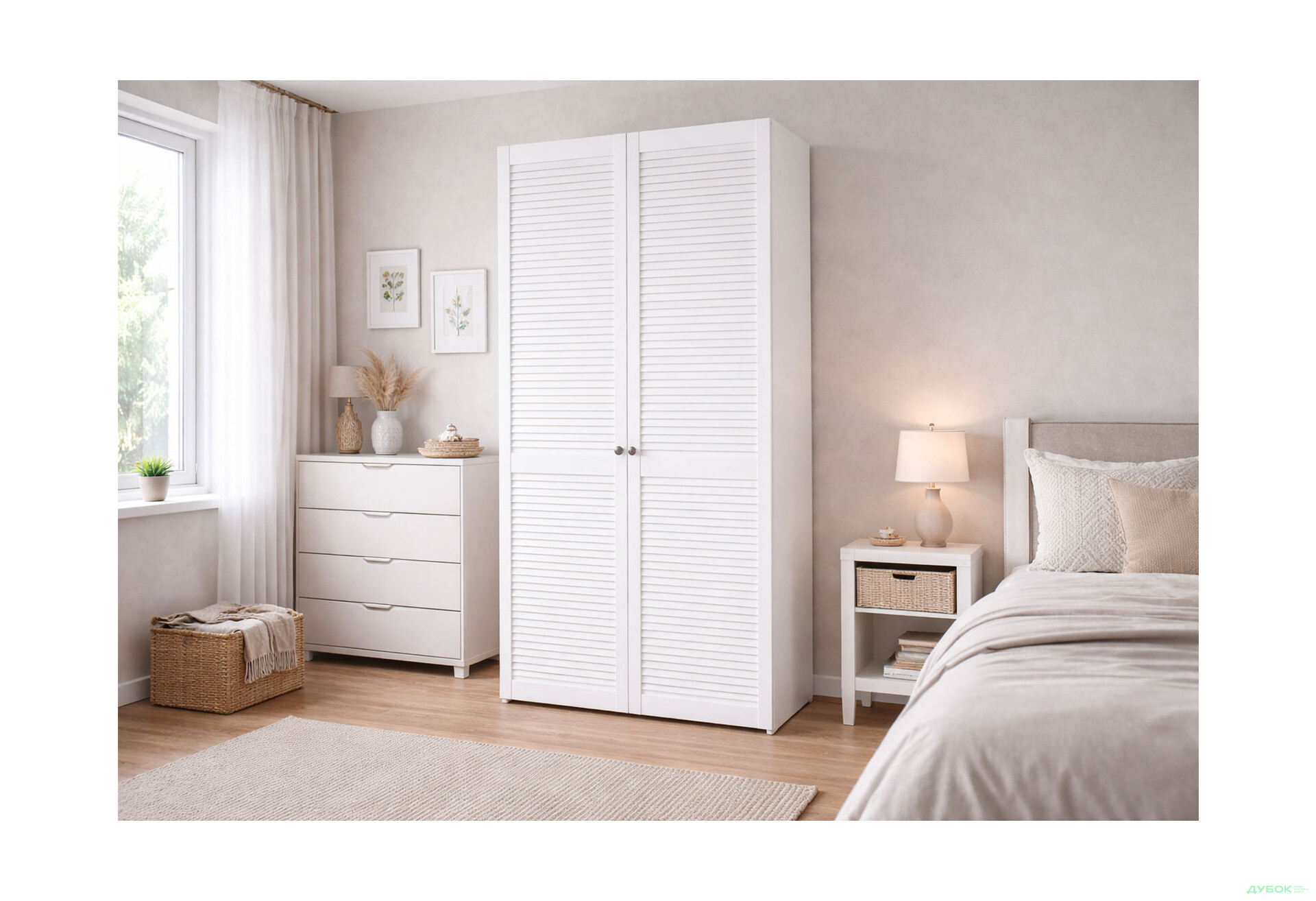 Зображення 2 - Шафа VIP-master Техас 2-дверний 100 см Біла