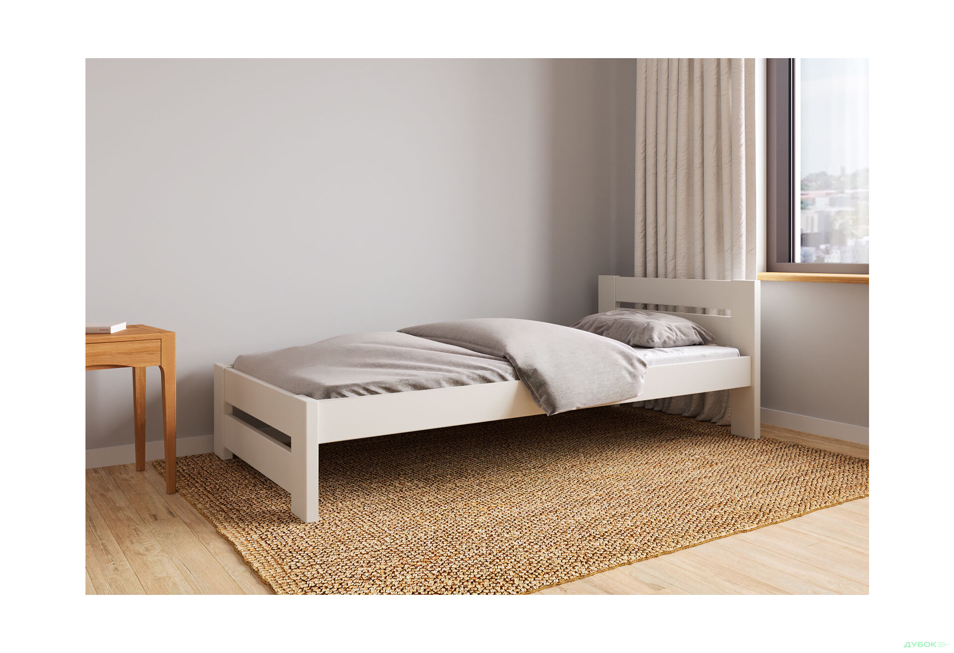 Кровать Arbor Drev Симфония 90х200, бук, белый - Изображение 2 Изображение 2 - Кровать Arbor Drev Симфония 90х200, бук, белый