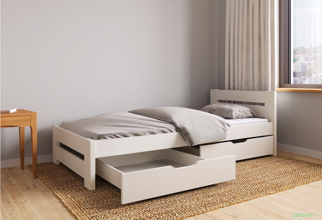 Кровать Arbor Drev Симфония 90х200, бук, белый - Изображение 3 Изображение 3 - Кровать Arbor Drev Симфония 90х200, бук, белый