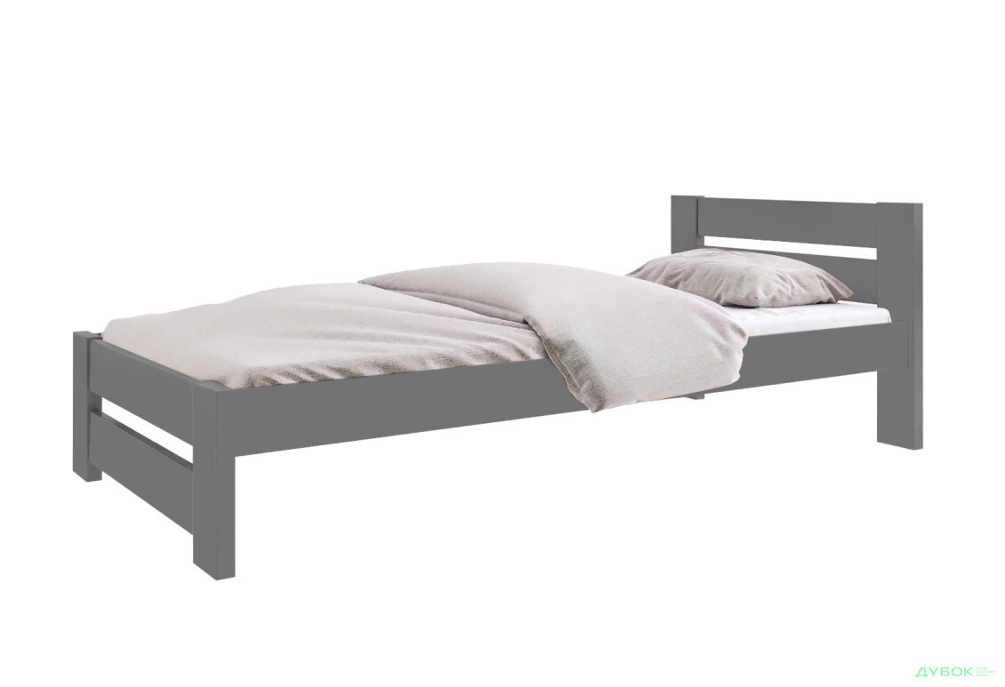 Кровать Arbor Drev Симфония 90х200, бук, серый