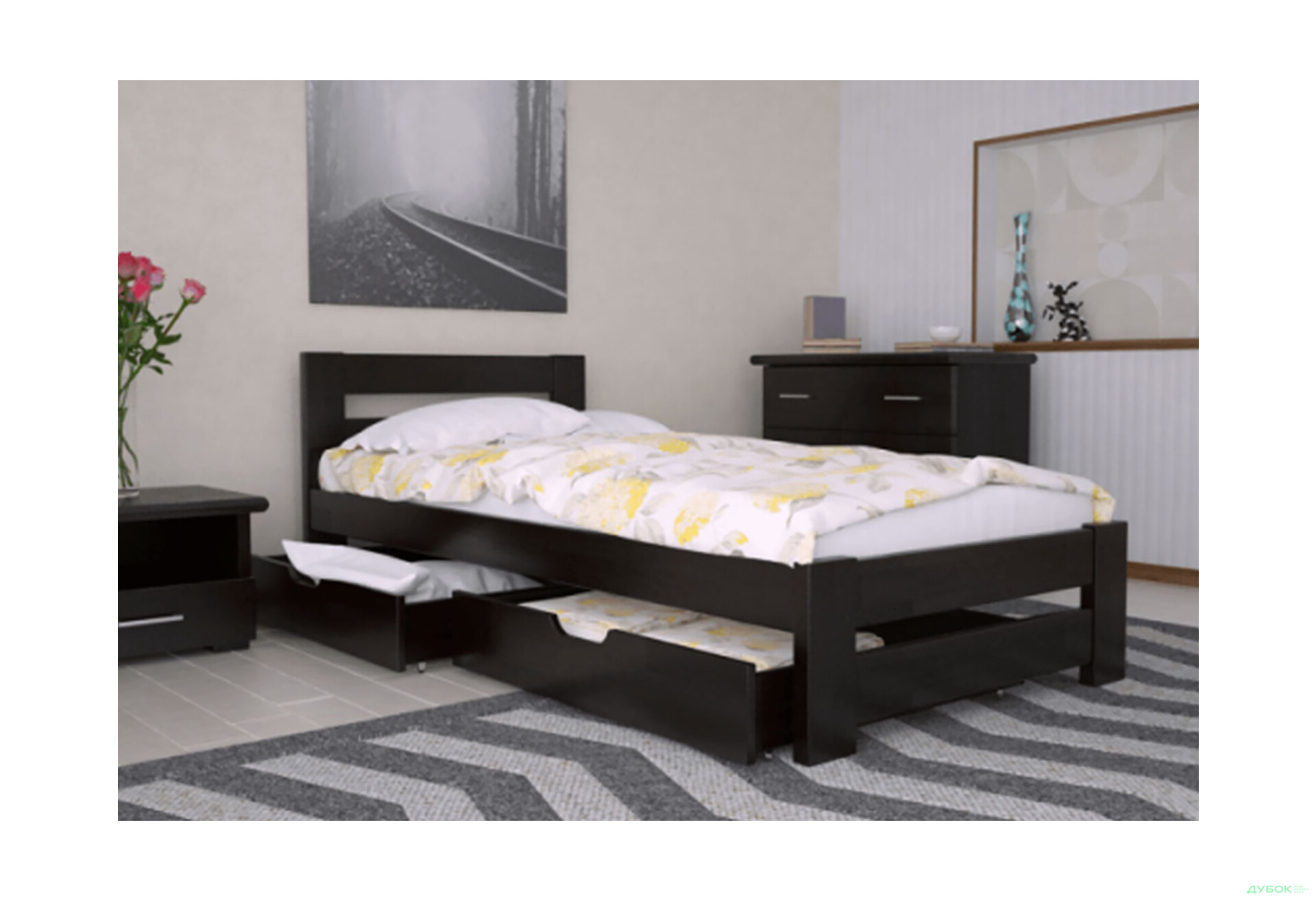 Ліжко Arbor Drev Симфонія 90х190, бук, венге магія - Зображення 3 Зображення 3 - Ліжко Arbor Drev Симфонія 90х190, бук, венге магія