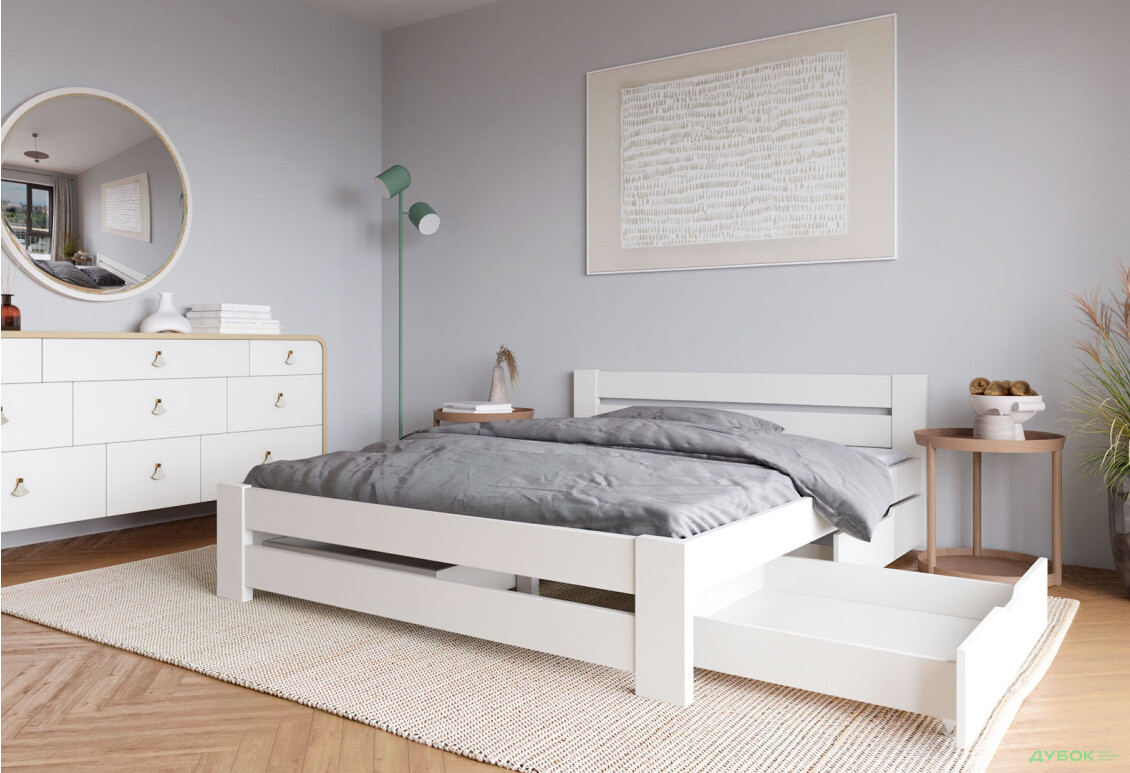 Кровать Arbor Drev Симфония 140х200, сосна, белый - Изображение 3 Изображение 3 - Кровать Arbor Drev Симфония 140х200, сосна, белый