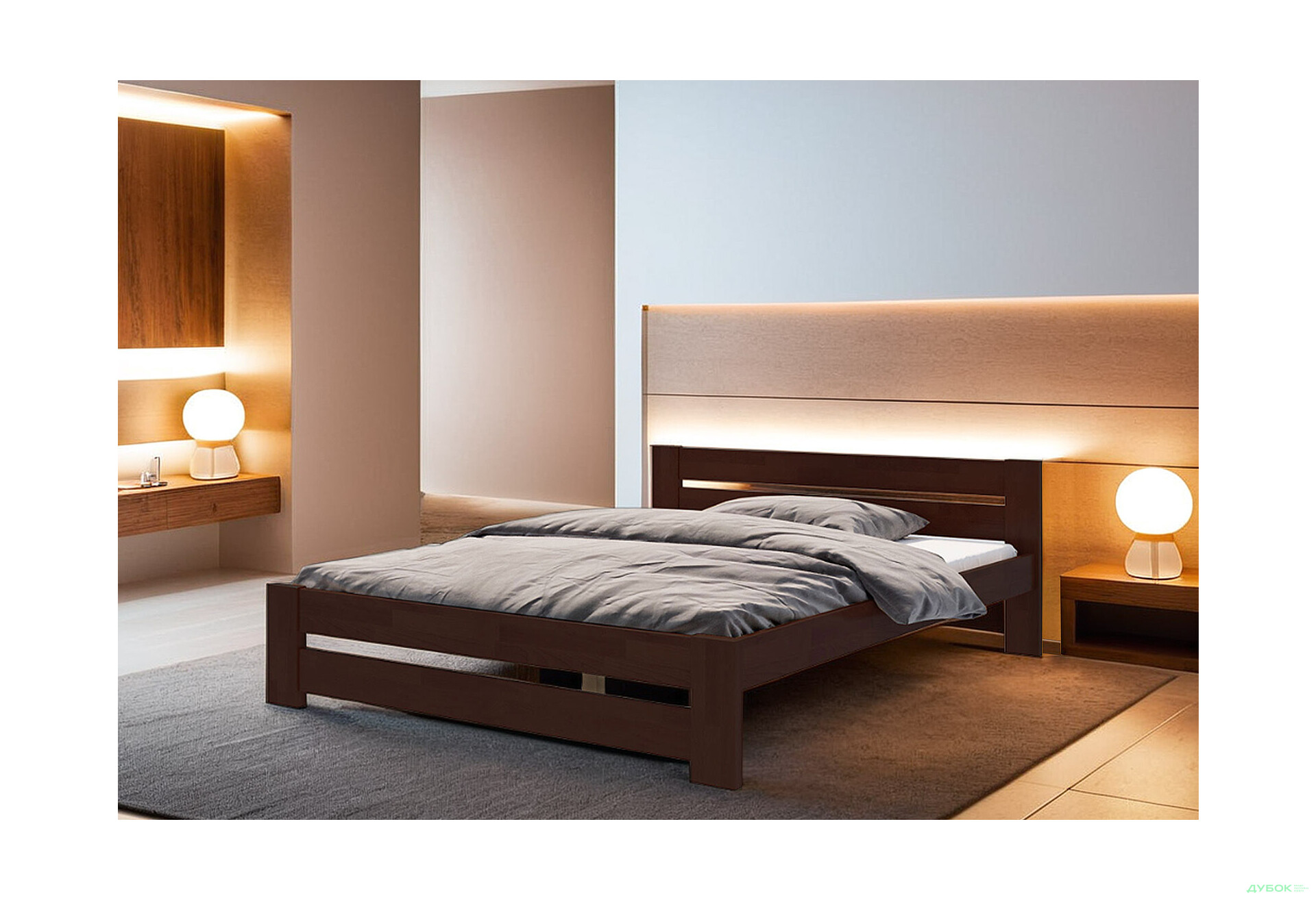 Изображение 2 - Кровать Arbor Drev Симфония 160х190, сосна, темный орех