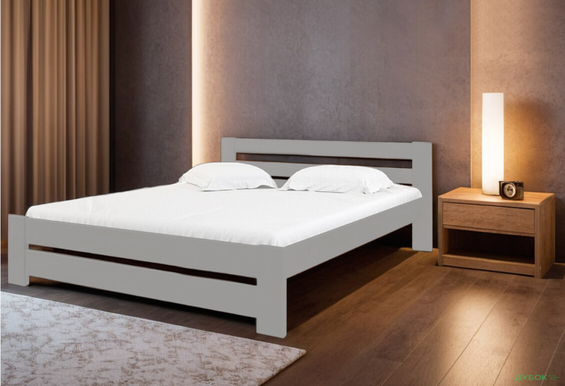 Ліжко Arbor Drev Симфонія 180х200, бук, сірий - Зображення 2 Зображення 2 - Ліжко Arbor Drev Симфонія 180х200, бук, сірий