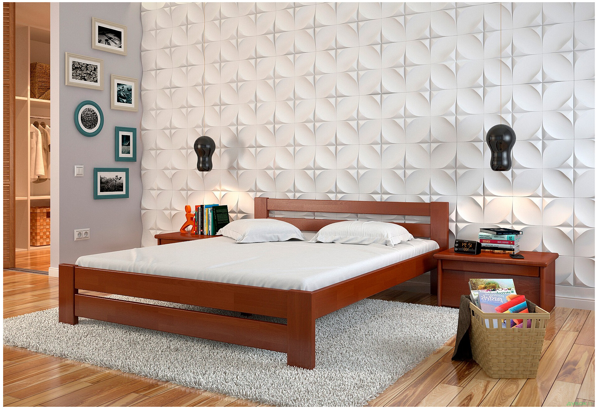 Ліжко Arbor Drev Симфонія 180х200, сосна, яблуня локарно - Зображення 2 Зображення 2 - Ліжко Arbor Drev Симфонія 180х200, сосна, яблуня локарно