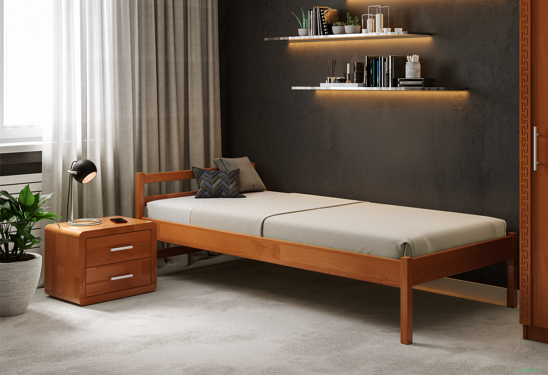 Кровать Arbor Drev Соня сосна 80х190, яблоня локарно - Изображение 2 Изображение 2 - Кровать Arbor Drev Соня сосна 80х190, яблоня локарно