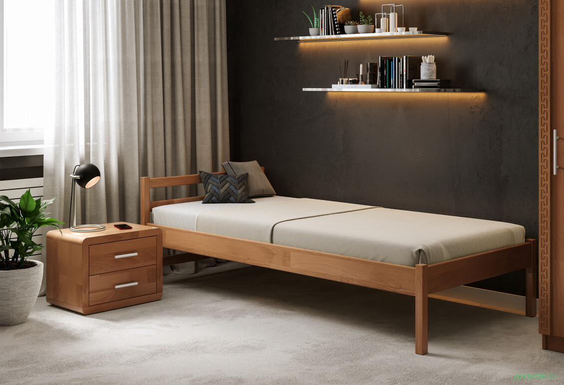 Ліжко Arbor Drev Соня сосна 90х190, горіх - Зображення 2 Зображення 2 - Ліжко Arbor Drev Соня сосна 90х190, горіх