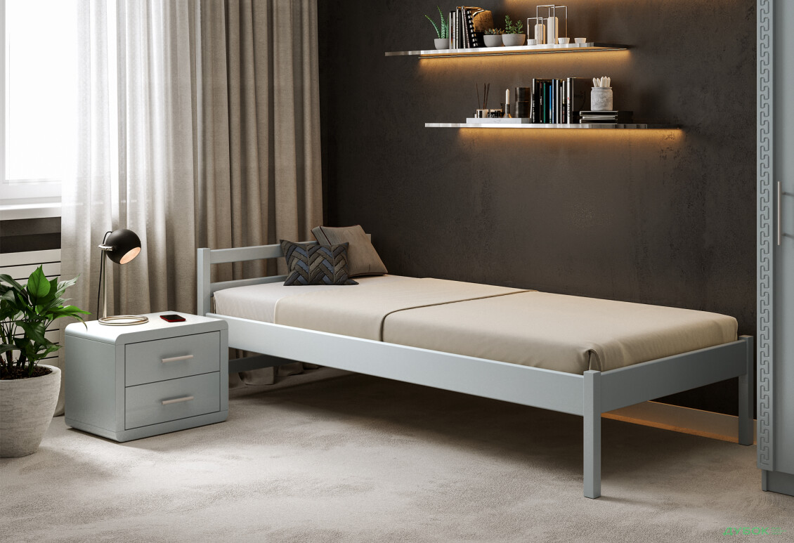 Кровать Arbor Drev Соня сосна 90х200, серый - Изображение 2 Изображение 2 - Кровать Arbor Drev Соня сосна 90х200, серый