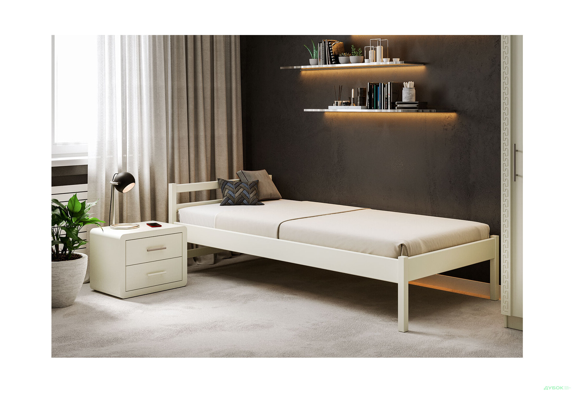Изображение 2 - Кровать Arbor Drev Соня бук 90х200, белый