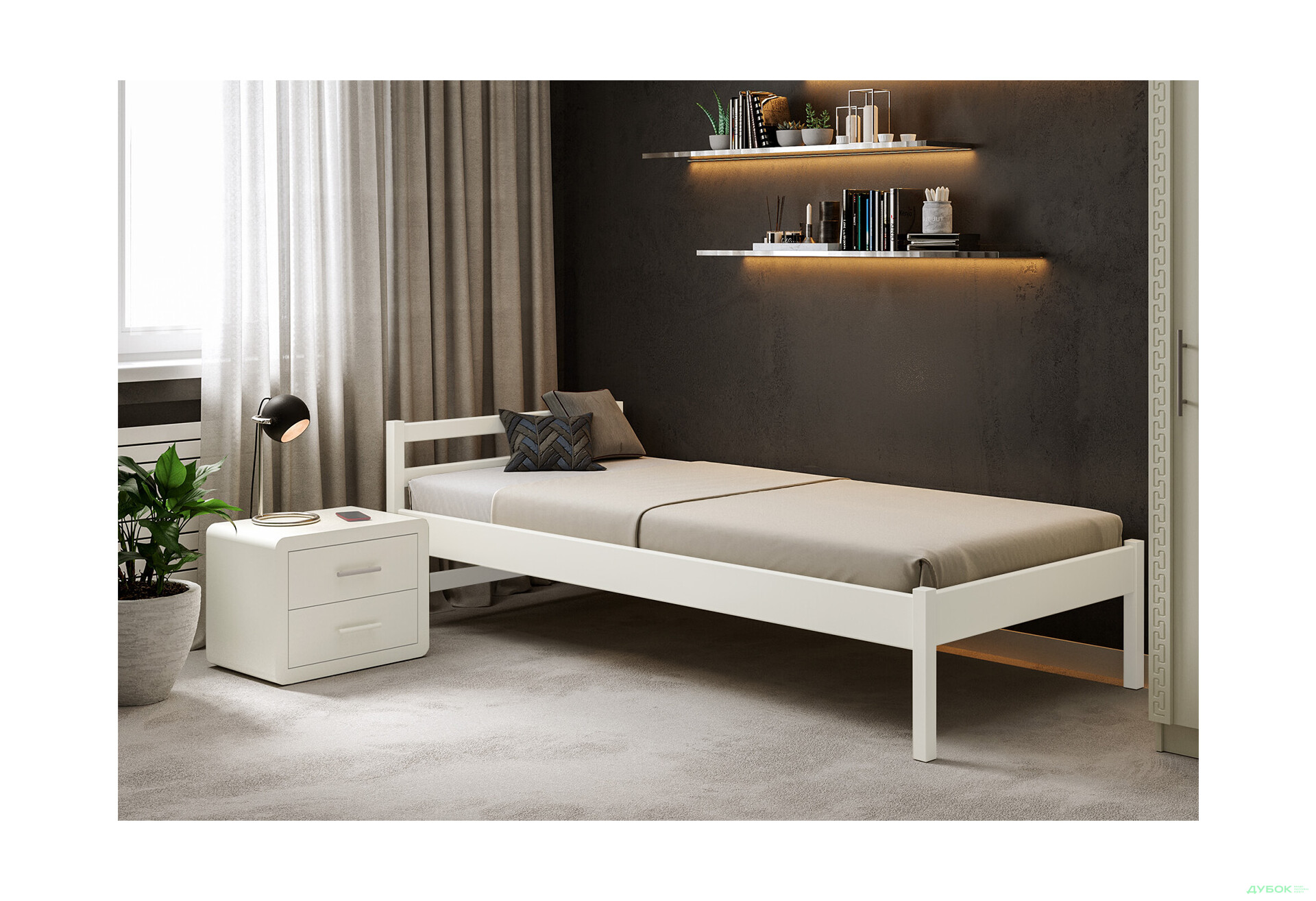 Изображение 2 - Кровать Arbor Drev Соня бук 80х190, белый