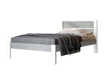 Ліжко Arbor Drev Лофт 2 (ДСП бетон) 120х200, бук, білий