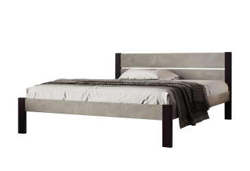 Ліжко Arbor Drev Лофт 2 (ДСП бетон) 160х200, бук, венге