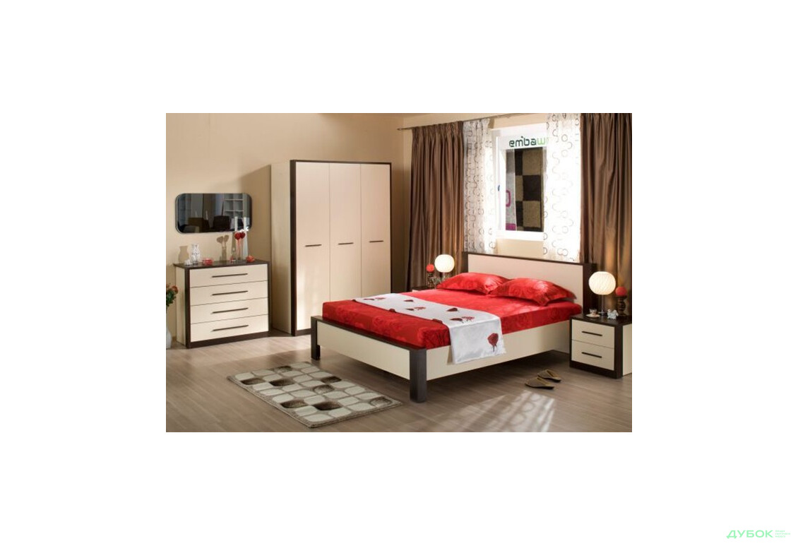 Кровать 160 + ламели Рига Embawood