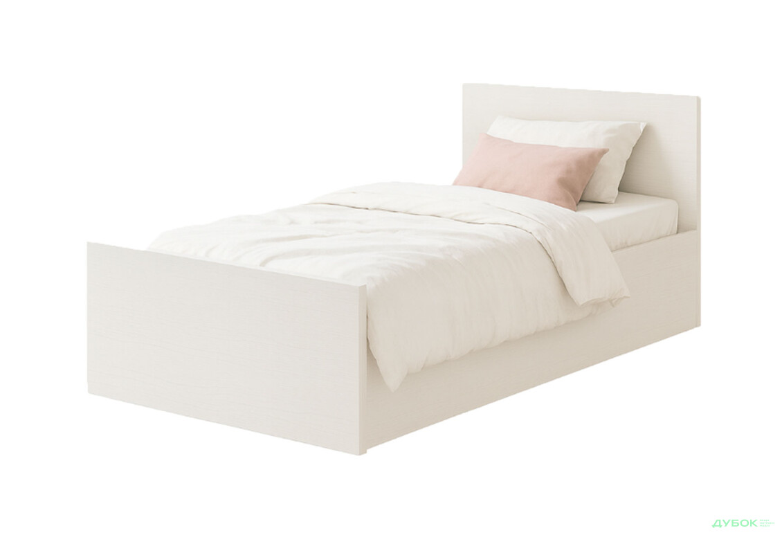 Ліжко-подіум Київський стандарт Е 0.9 80х200 см білий структурний new - Зображення 1 Зображення 1 - Ліжко-подіум Київський стандарт Е 0.9 80х200 см білий структурний new