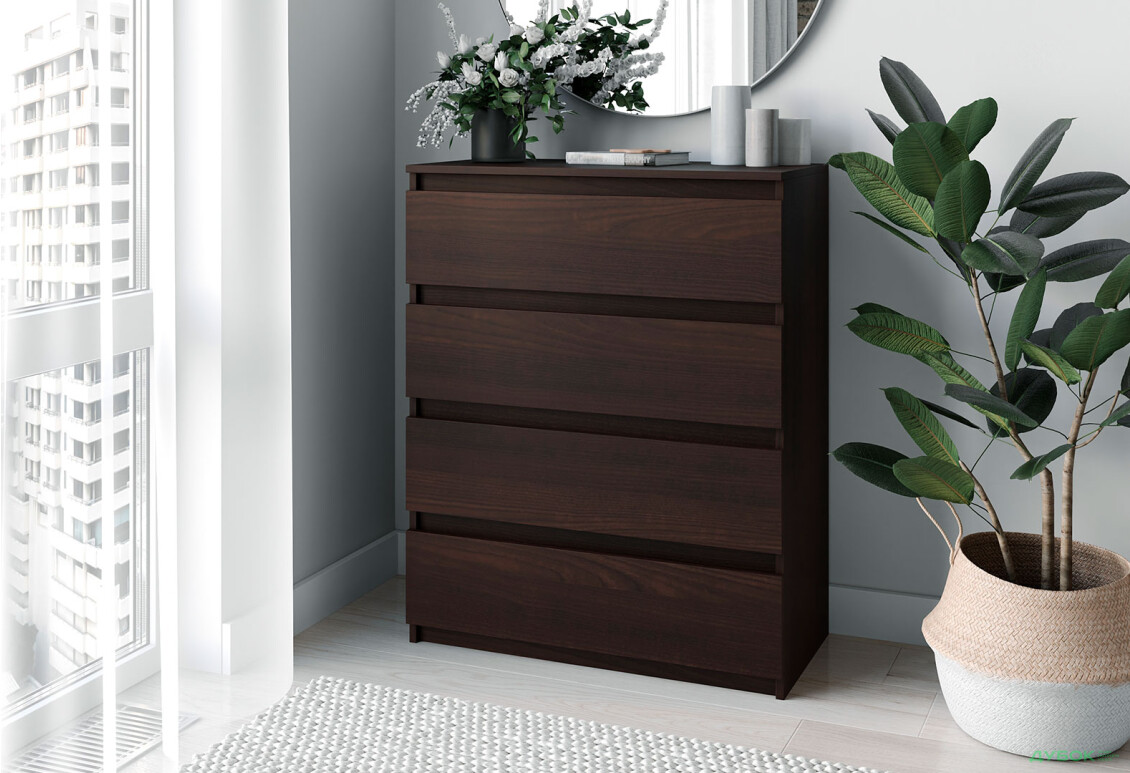 Комод Moreli Мінімал (Т215) з шухлядами 80 см венге магія - Зображення 2 Зображення 2 - Комод Moreli Мінімал (Т215) з шухлядами 80 см венге магія