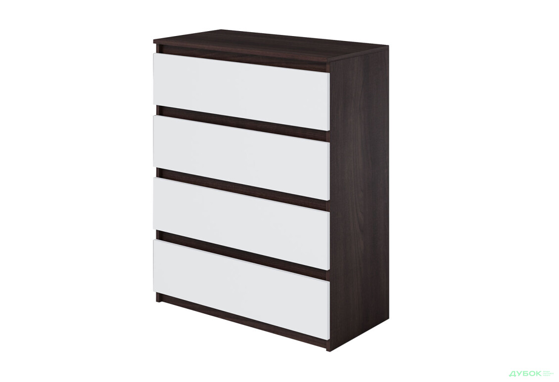 Комод Moreli Мінімал (Т215) з шухлядами 80 см венге магія / білий - Зображення 1 Зображення 1 - Комод Moreli Мінімал (Т215) з шухлядами 80 см венге магія / білий