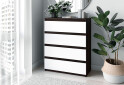 Комод Moreli Мінімал (Т215) з шухлядами 80 см венге магія / білий - Зображення 2 Зображення 2 - Комод Moreli Мінімал (Т215) з шухлядами 80 см венге магія / білий