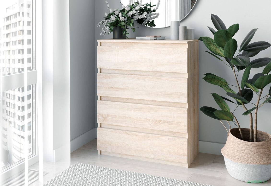 Комод Moreli Мінімал (Т215) з шухлядами 80 см дуб сонома - Зображення 2 Зображення 2 - Комод Moreli Мінімал (Т215) з шухлядами 80 см дуб сонома