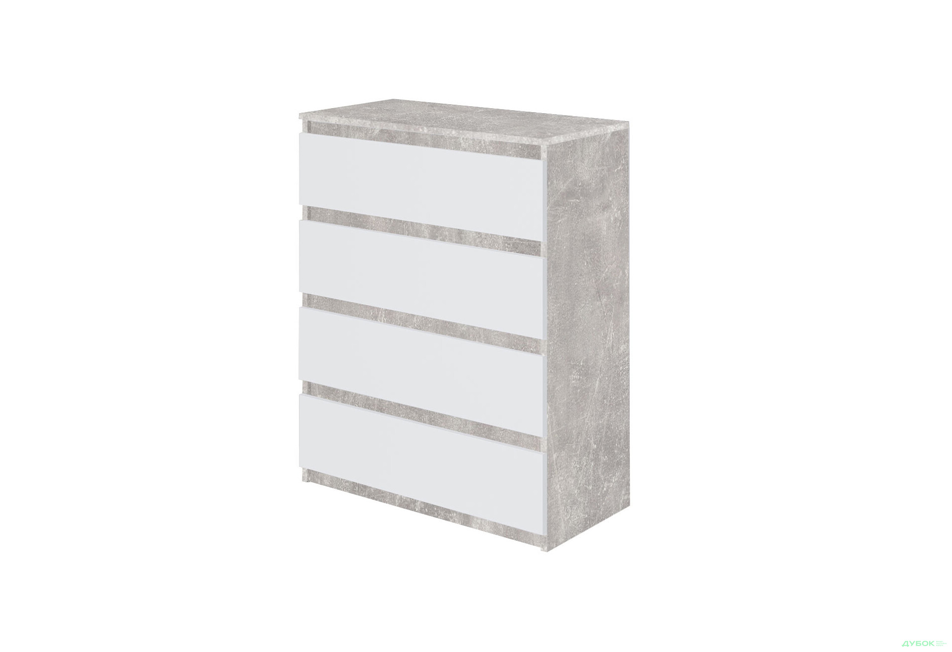 Комод Moreli Т215 з шухлядами 80 см бетон / білий - Зображення 1 Зображення 1 - Комод Moreli Т215 з шухлядами 80 см бетон / білий