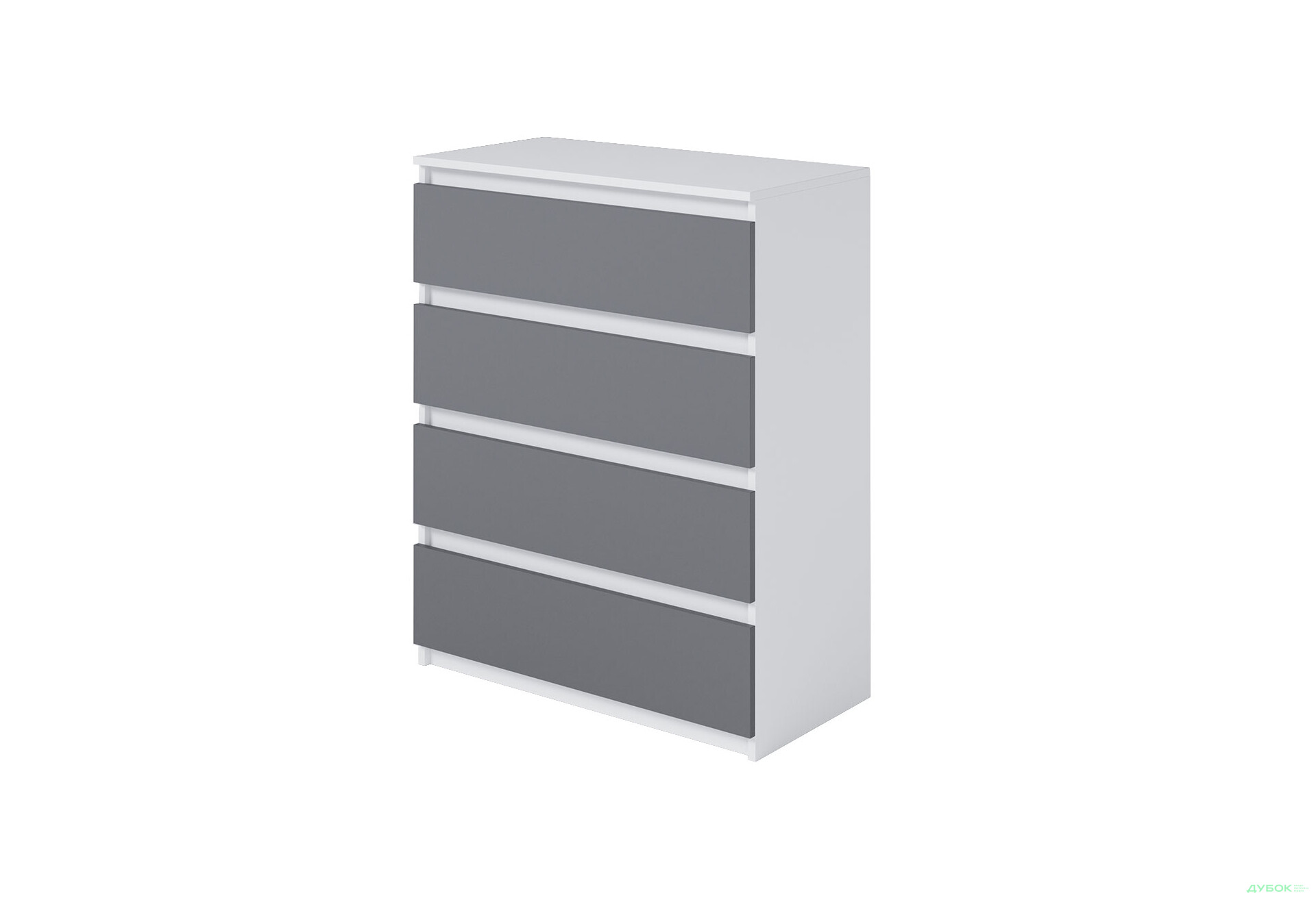 Комод Moreli Мінімал (Т215) з шухлядами 80 см білий / антрацит - Зображення 1 Зображення 1 - Комод Moreli Мінімал (Т215) з шухлядами 80 см білий / антрацит