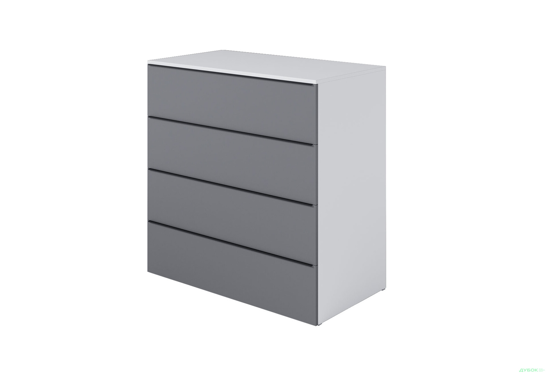 Комод Moreli Грант (ТХ04) з шухлядами 100 см білий / антрацит - Зображення 1 Зображення 1 - Комод Moreli Грант (ТХ04) з шухлядами 100 см білий / антрацит