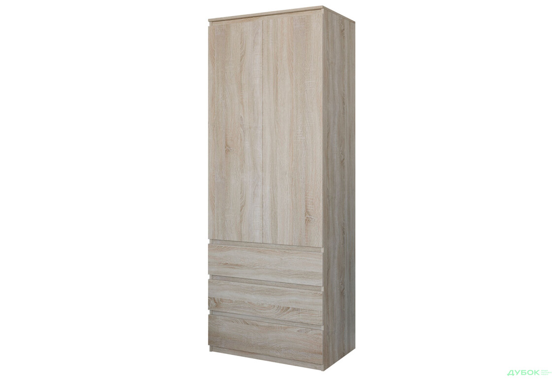 Шафа Moreli Т211 зі штангою та шухлядами 2-дверна 80 см дуб сонома - Зображення 1 Зображення 1 - Шафа Moreli Т211 зі штангою та шухлядами 2-дверна 80 см дуб сонома
