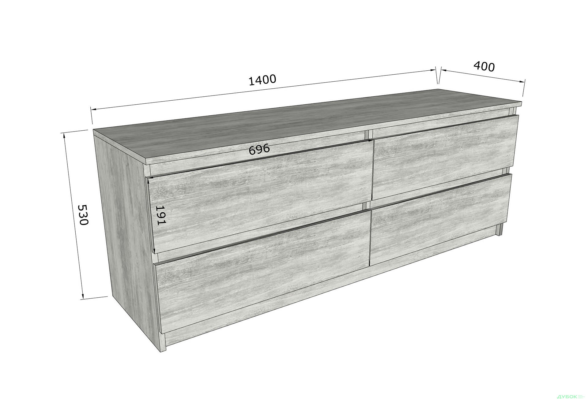 Тумба під ТВ Moreli Локі (Т223) з шухлядами 140 см білий / антрацит - Зображення 4 Зображення 4 - Тумба під ТВ Moreli Локі (Т223) з шухлядами 140 см білий / антрацит