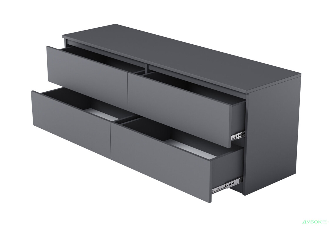 Тумба под ТВ Moreli Локи (Т223) с ящиками 140 см антрацит - Изображение 3 Изображение 3 - Тумба под ТВ Moreli Локи (Т223) с ящиками 140 см антрацит
