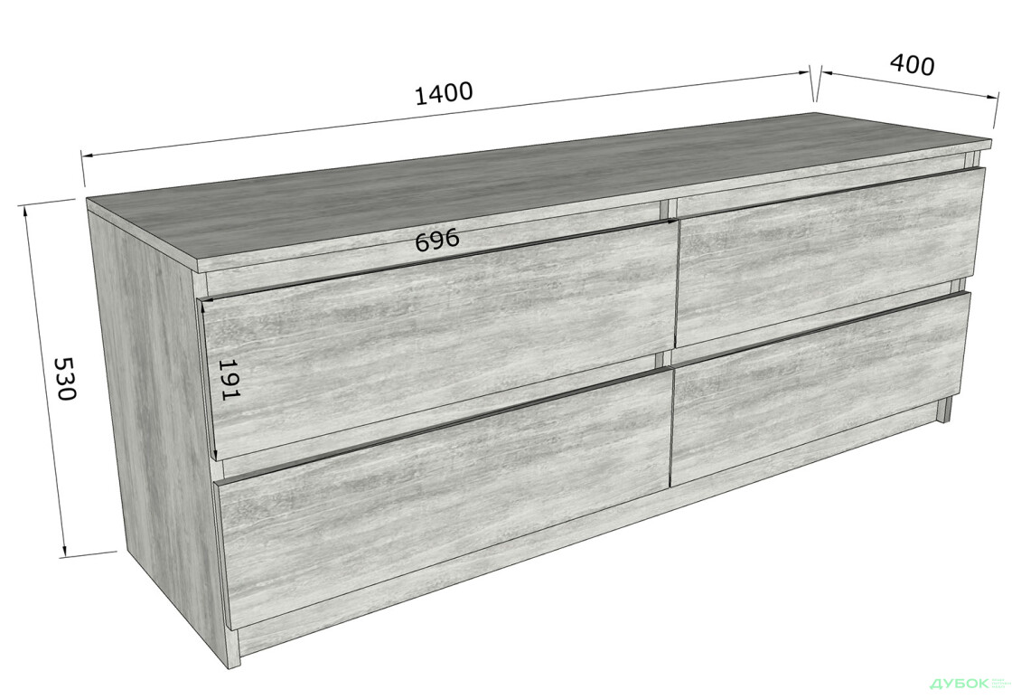 Тумба під ТВ Moreli Локі (Т223) з шухлядами 140 см дуб сонома - Зображення 3 Зображення 3 - Тумба під ТВ Moreli Локі (Т223) з шухлядами 140 см дуб сонома