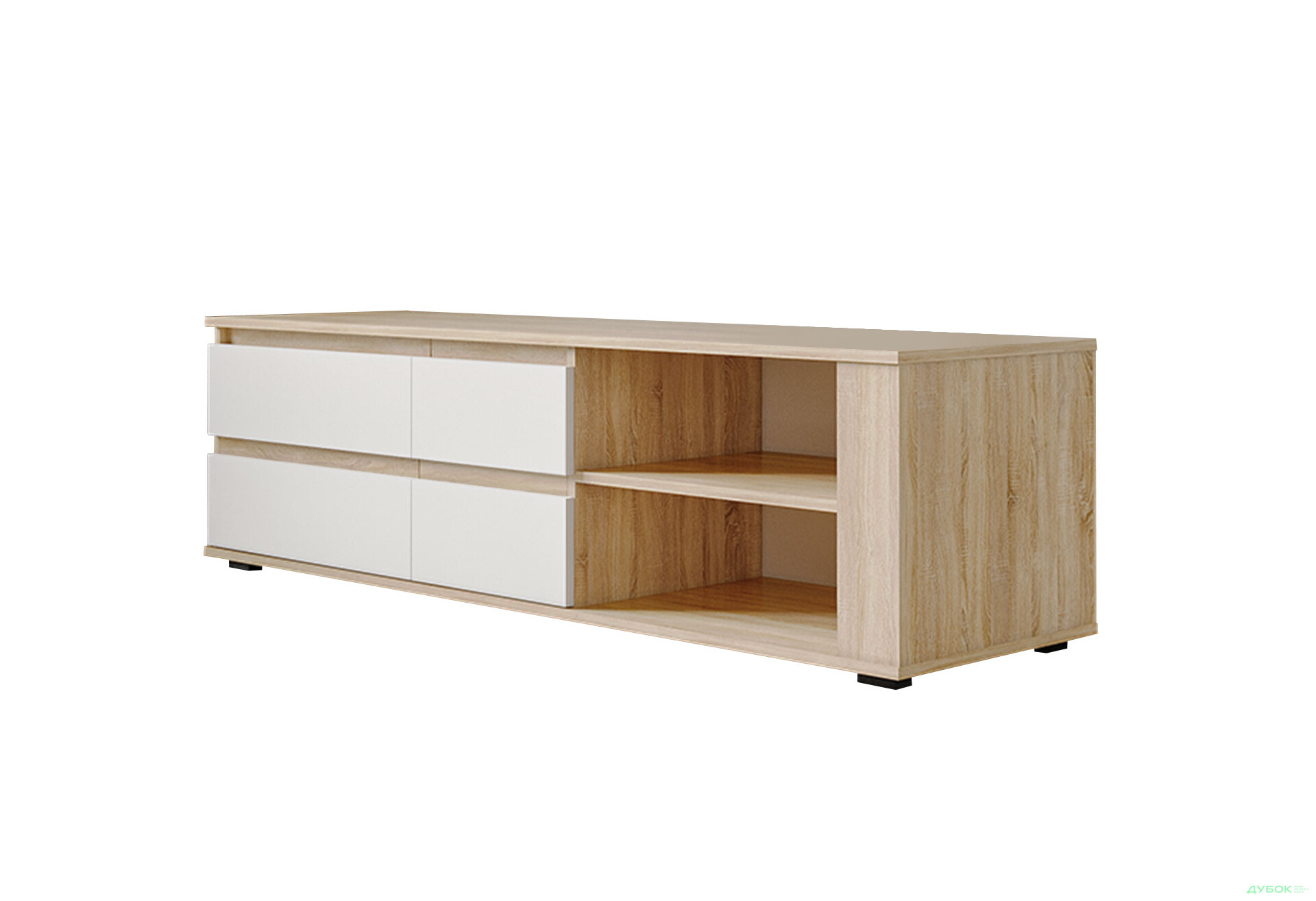 Тумба под ТВ Moreli Лиза (Т205) с 2 дверцами и полками 150 см дуб сонома / белый - Изображение 1 Изображение 1 - Тумба под ТВ Moreli Лиза (Т205) с 2 дверцами и полками 150 см дуб сонома / белый