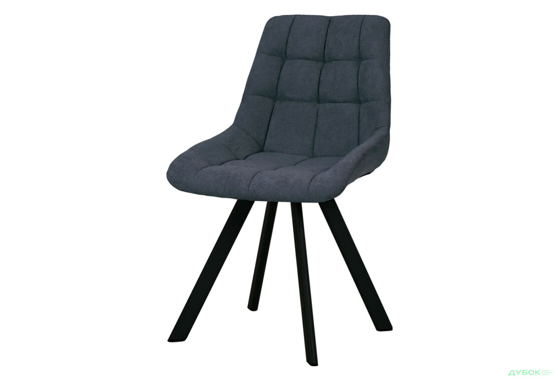 Стул кухонный Новый Стиль Nicole 4L Black SQR (Box-2) 57x53x87 см мягкий / комплект 2шт Обивка: soro_95