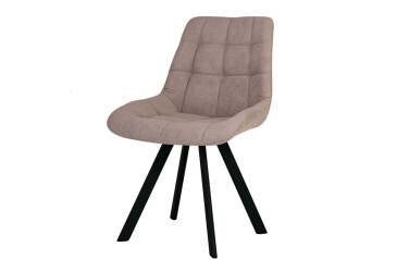 Стул кухонный Новый Стиль Nicole 4L Black SQR (Box-2) 57x53x87 см мягкий / комплект 2шт Обивка: soro_23
