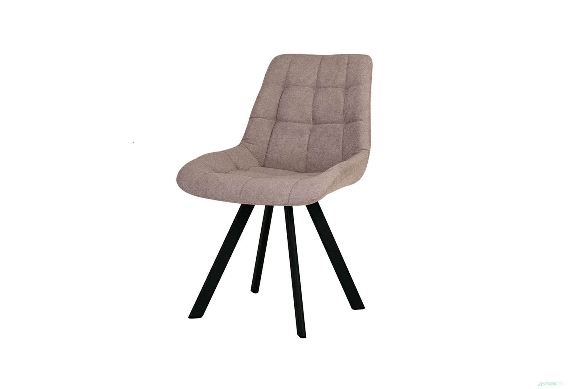 Зображення 1 - Стілець кухонний Новий Стиль Nicole 4L Black SQR (Box-2) 57x53x87 см м'який / комплект 2шт soro_23