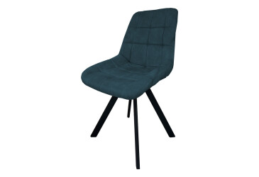 Стілець кухонний Новий Стиль Nicole 4L Black SQR (Box-2) 57x53x87 см м'який / комплект 2шт Palladium 13 Azur