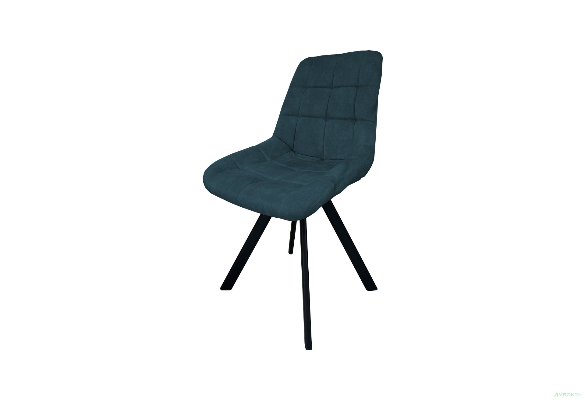 Зображення 1 - Стілець кухонний Новий Стиль Nicole 4L Black SQR (Box-2) 57x53x87 см м'який / комплект 2шт Palladium 13 Azur