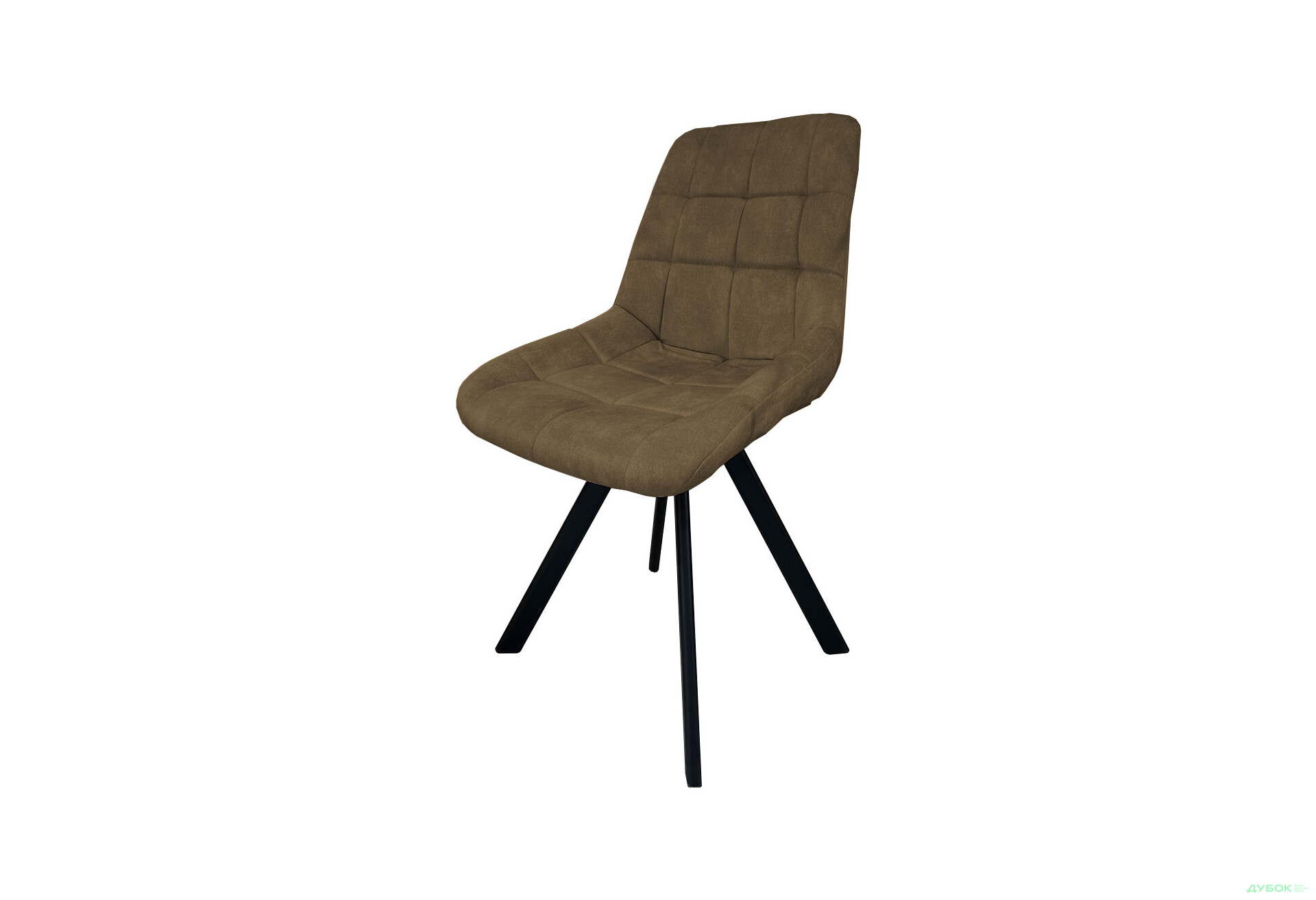 Зображення 1 - Стілець кухонний Новий Стиль Nicole 4L Black SQR (Box-2) 57x53x87 см м'який / комплект 2шт Palladium 10 Olive
