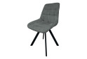 Изображение 1 - Стул кухонный Новый Стиль Nicole 4L Black SQR (Box-2) 57x53x87 см мягкий / комплект 2шт Обивка: Palladium 16 Grey