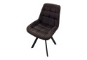 Зображення 2 - Стілець кухонний Новий Стиль Nicole 4L Black SQR (Box-2) 57x53x87 см м'який / комплект 2шт Palladium 6 Chocolate