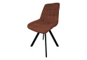 Зображення 1 - Стілець кухонний Новий Стиль Nicole 4L Black SQR (Box-2) 57x53x87 см м'який / комплект 2шт Palladium 8 Whisky