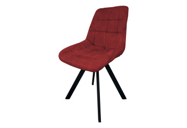 Стілець кухонний Новий Стиль Nicole 4L Black SQR (Box-2) 57x53x87 см м'який / комплект 2шт Palladium 7 Coral