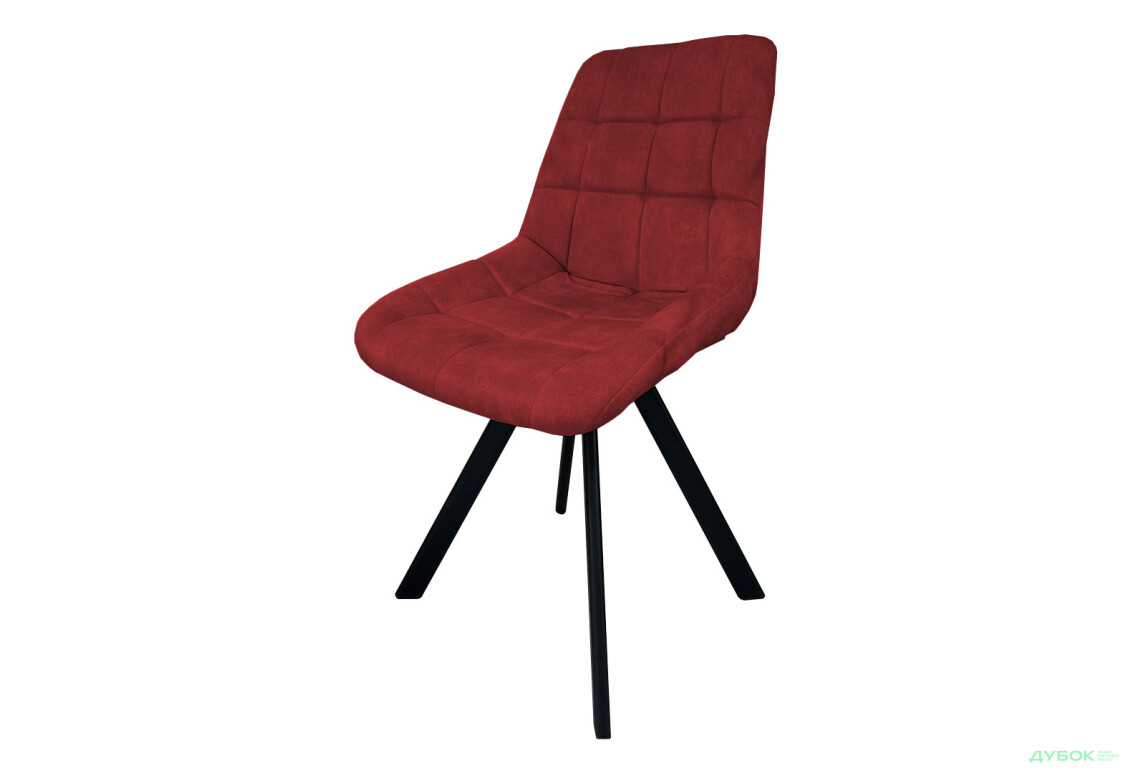 Стілець кухонний Новий Стиль Nicole 4L Black SQR (Box-2) 57x53x87 см м'який / комплект 2шт Palladium 7 Coral