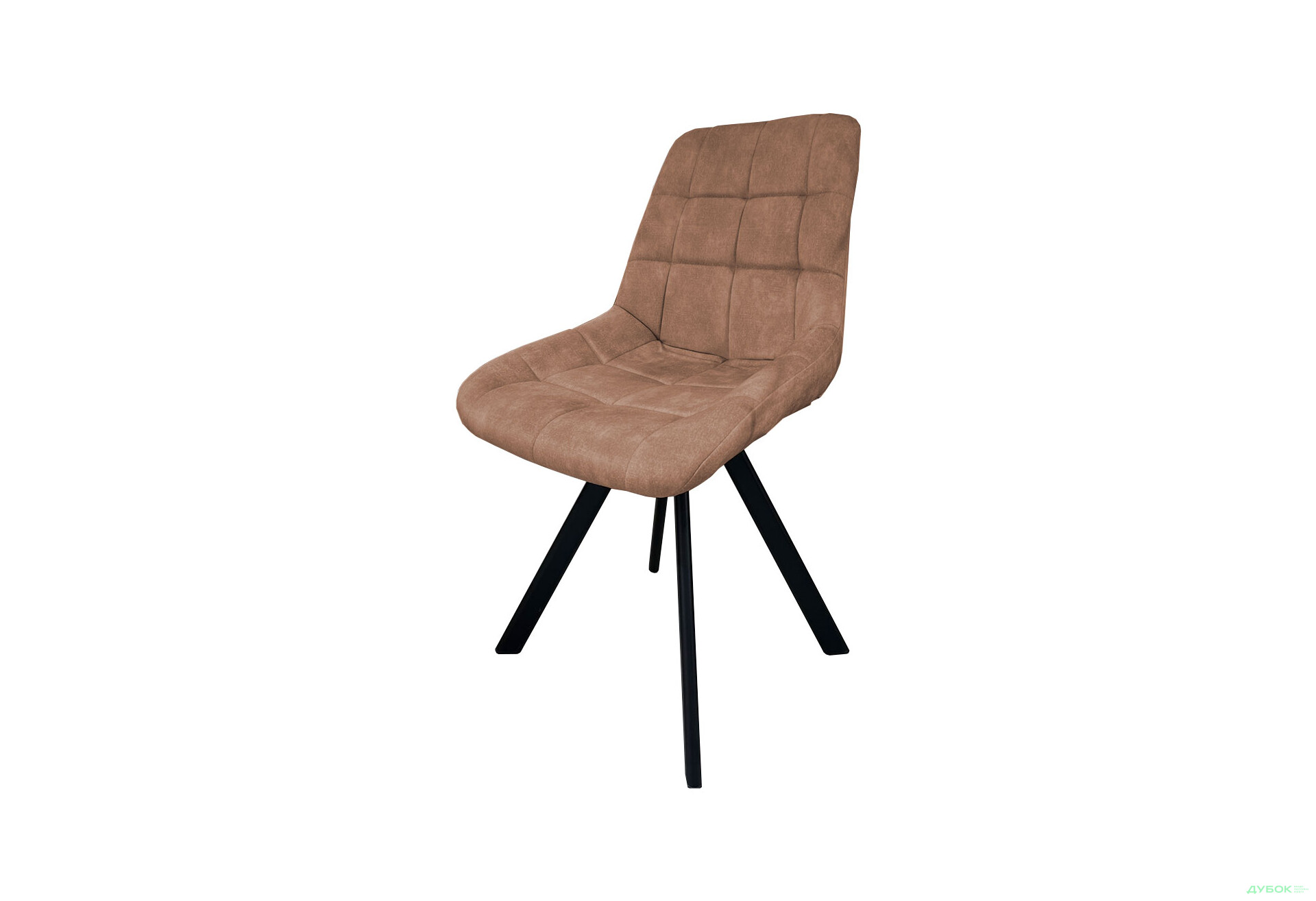 Зображення 1 - Стілець кухонний Новий Стиль Nicole 4L Black SQR (Box-2) 57x53x87 см м'який / комплект 2шт Palladium 4 Antelope