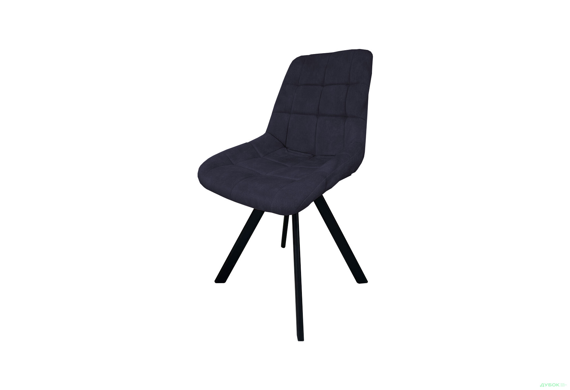Изображение 1 - Стул кухонный Новый Стиль Nicole 4L Black SQR (Box-2) 57x53x87 см мягкий / комплект 2шт Обивка: Palladium 17 Anthracite