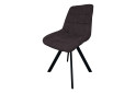 Изображение 1 - Стул кухонный Новый Стиль Nicole 4L Black SQR (Box-2) 57x53x87 см мягкий / комплект 2шт Обивка: Palladium 18 Elephant