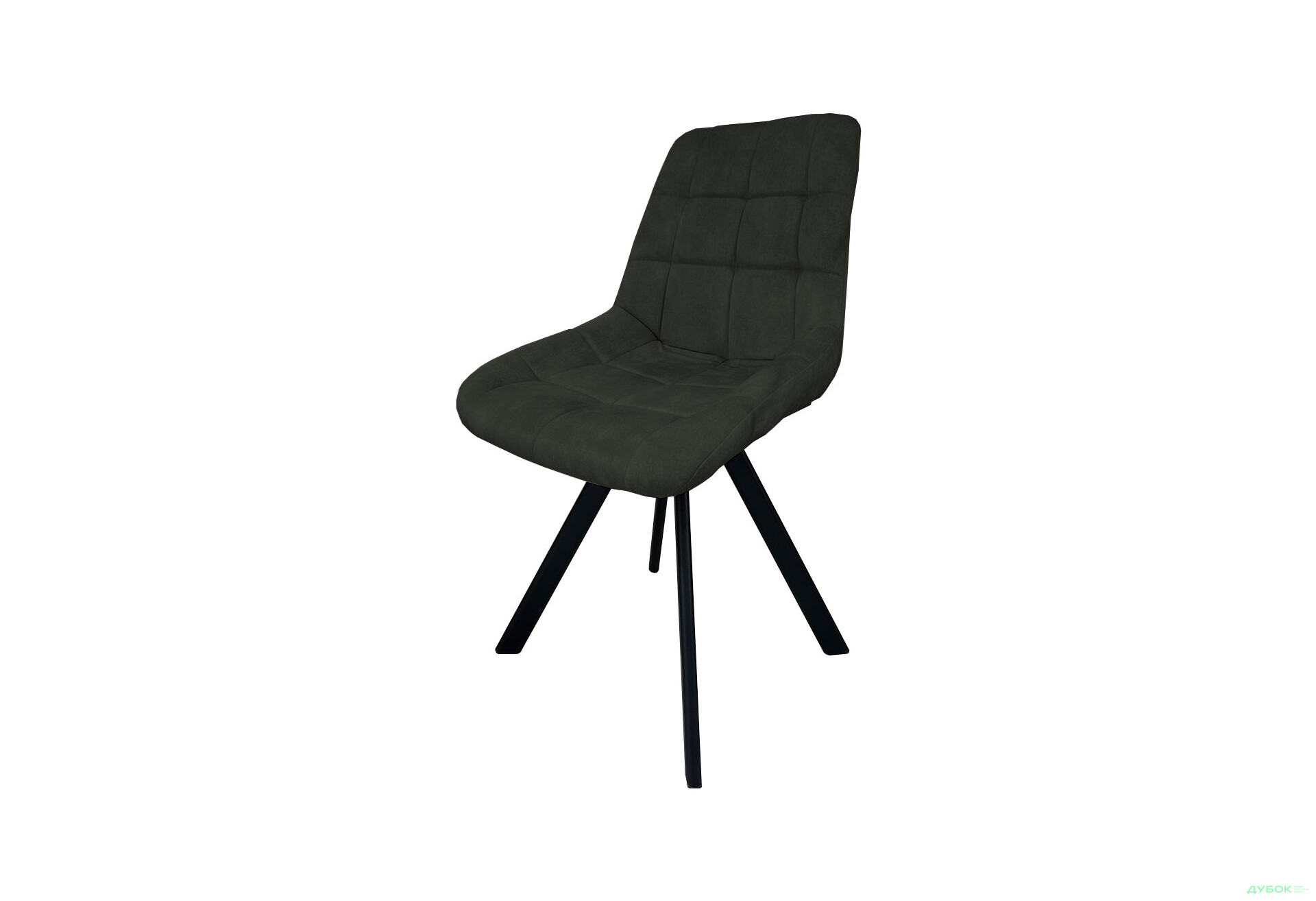 Зображення 1 - Стілець кухонний Новий Стиль Nicole 4L Black SQR (Box-2) 57x53x87 см м'який / комплект 2шт Palladium 11 Winter Moss